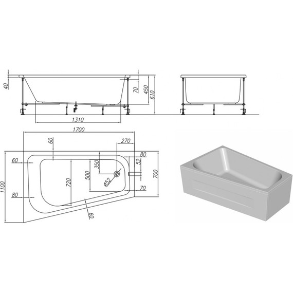 Ванна акриловая Kolpa-San Beatrice 170x110 см L - фото, картинка 4 Ванна акриловая Kolpa-San Beatrice 170x110 см L - фото 4