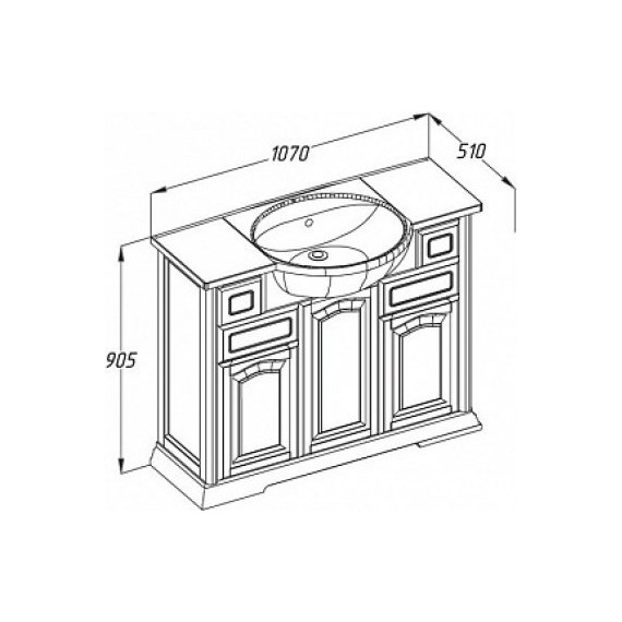 Тумба напольная с раковиной Opadiris Риспекто 100 см, белый матовый - фото 4