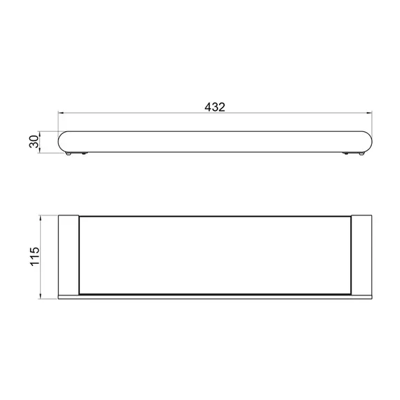 Стеклянная полка Timo Saona 13072/16, цвет белый матовый - фото 2