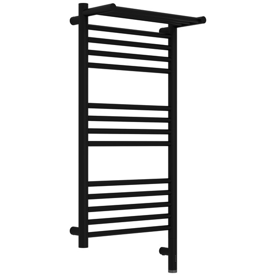 Полотенцесушитель электрический Сунержа Богема 3.1 с полкой П14 400x920 мм 31-6007-8040 R, чёрный матовый - фото 