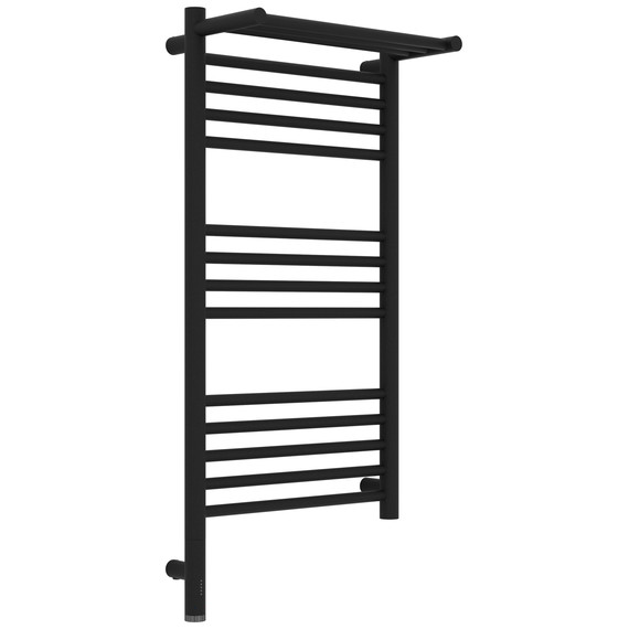 Полотенцесушитель электрический Сунержа Богема 3.1 с полкой П14 400x920 мм 15-6006-8040 L, тёмный титан муар - фото 