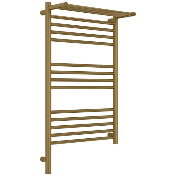 Полотенцесушитель электрический Сунержа Богема 3.1 с полкой П14 500x920 мм 051-6006-8050 L, состаренная латунь - фото 