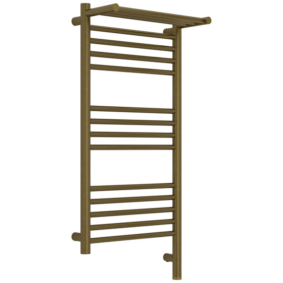 Полотенцесушитель электрический Сунержа Богема 3.1 с полкой П14 400x920 мм 05-6007-8040 R, состаренная бронза - фото 