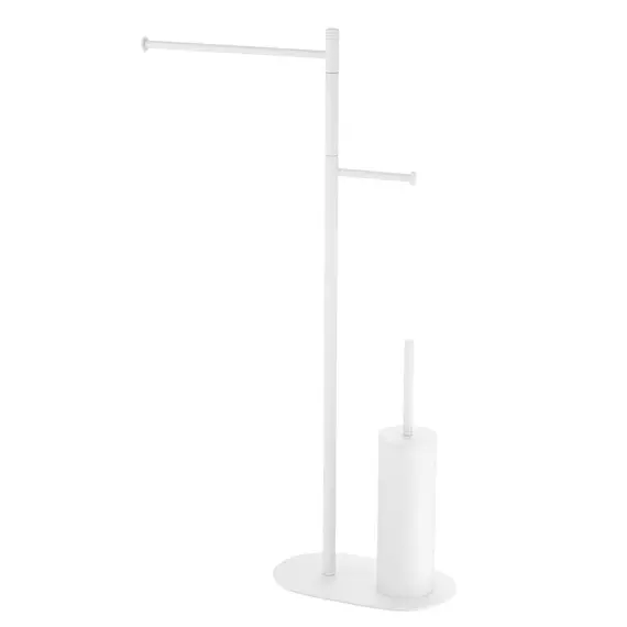Стойка с держателем и ёршиком Timo Saona 13085/16, цвет белый матовый - фото 