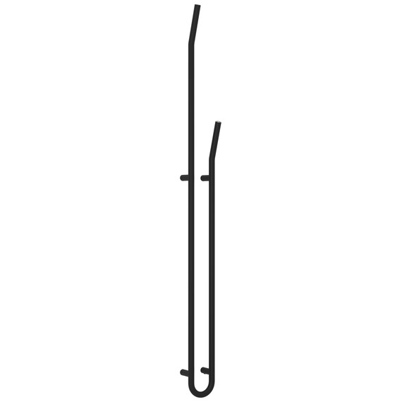 Полотенцесушитель электрический Сунержа Локон П2 100x1600 мм 31-0887-1612 R, чёрный матовый - фото 