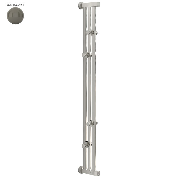 Полотенцесушитель электрический Сунержа Хорда 4.0 П3 50x1250 мм 7039-0834-1200, кварцевый серый - фото 