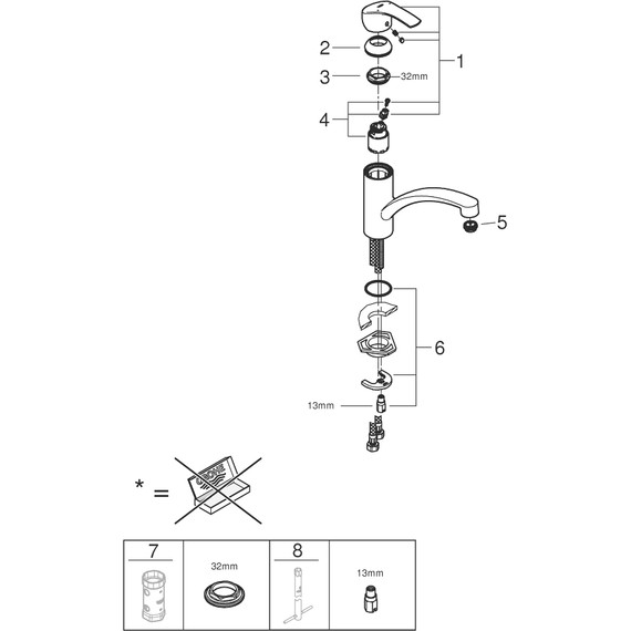 Смеситель для кухни Grohe Eurosmart 33281002 - фото, картинка 11 Смеситель для кухни Grohe Eurosmart 33281002 - фото 11