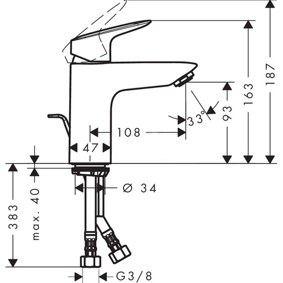 Набор смесителей для ванны Hansgrohe Logis 1022019 - фото 16