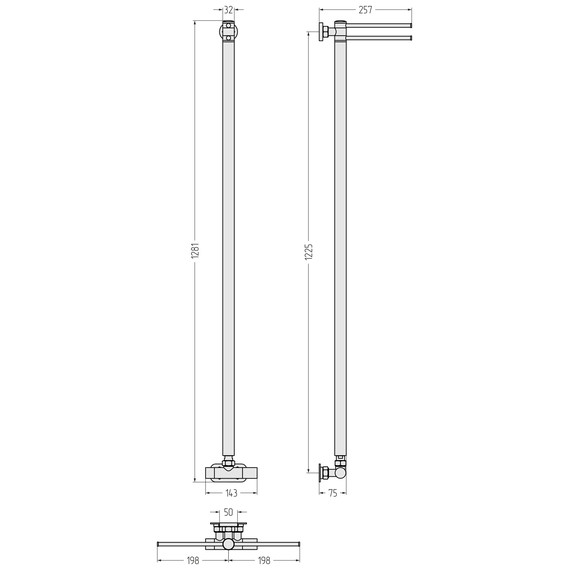 Полотенцесушитель водяной Сунержа Лайк EU50 П1 150x1280 мм 12-0213-1200, белый - фото 3