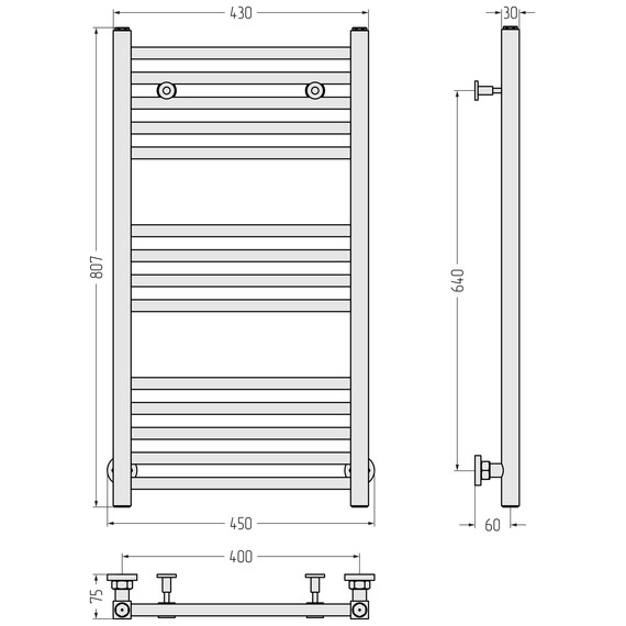Полотенцесушитель водяной Сунержа Модус П14 400x800 мм 32-0250-8040, золотой шёлк - фото 3