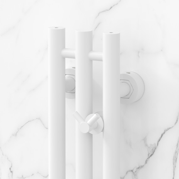 Полотенцесушитель водяной Сунержа Терция PRO П3 100x1200 мм 30-0444-1210, белый матовый - фото 3