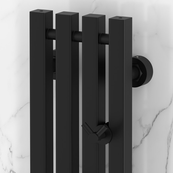 Полотенцесушитель водяной Сунержа Сатерленд PRO П4 150x1200 мм 31-0457-1215, чёрный матовый - фото 3