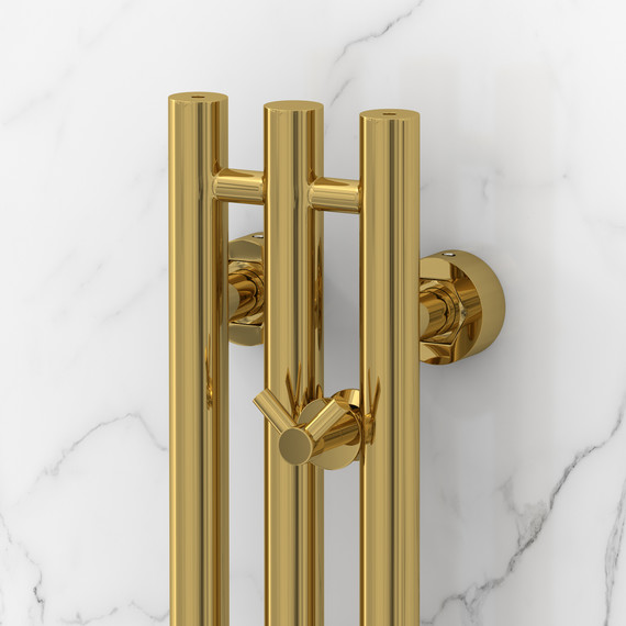 Полотенцесушитель водяной Сунержа Терция PRO П3 100x1200 мм 03-0444-1210, золото - фото 3