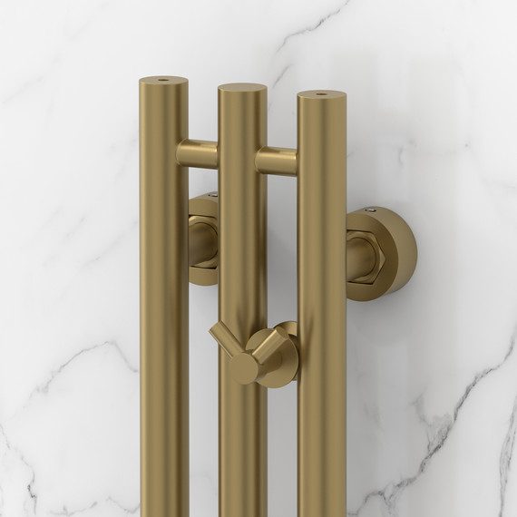 Полотенцесушитель водяной Сунержа Терция PRO П3 100x1200 мм 32-0444-1210, золотой шёлк - фото 3