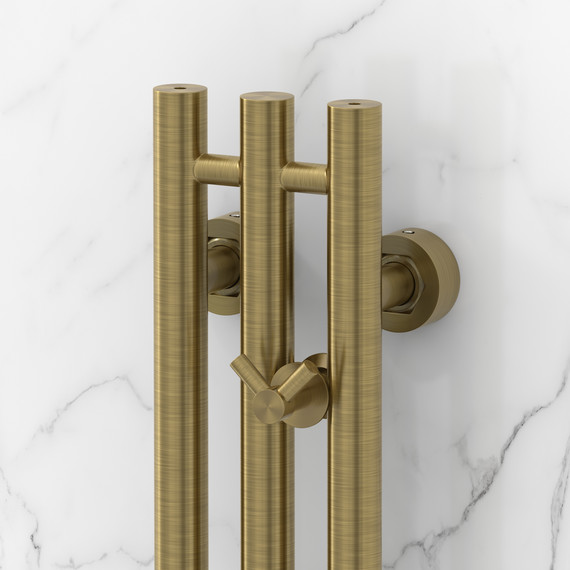 Полотенцесушитель водяной Сунержа Терция PRO П3 100x1200 мм 051-0444-1210, состаренная латунь - фото 3