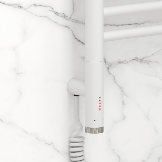 Полотенцесушитель электрический Сунержа Богема 3.1 П9 300x620 мм (прямая перемычка) 30-6004-5030 L, белый матовый - фото 3