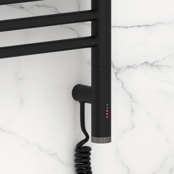 Полотенцесушитель электрический Сунержа Богема 3.1 П20 500x1320 мм (прямая перемычка) 31-6005-1250 R, чёрный матовый - фото 3