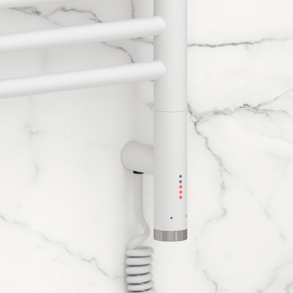 Полотенцесушитель электрический Сунержа Богема 3.1 П16 500x1120 мм (прямая перемычка) 30-6005-1050 R, белый матовый - фото 3