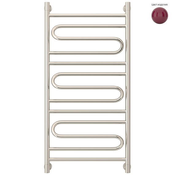 Полотенцесушитель водяной Сунержа Элегия+ П13 500x1060 мм 4004-0205-1050, бордово-фиолетовый - фото 2