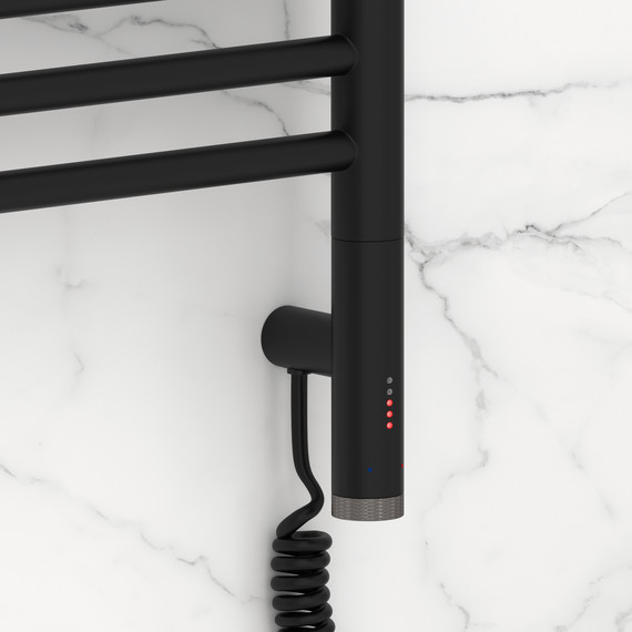 Полотенцесушитель электрический Сунержа Богема 3.1 П16 500x1120 мм (прямая перемычка) 31-6005-1050 R, чёрный матовый - фото 3