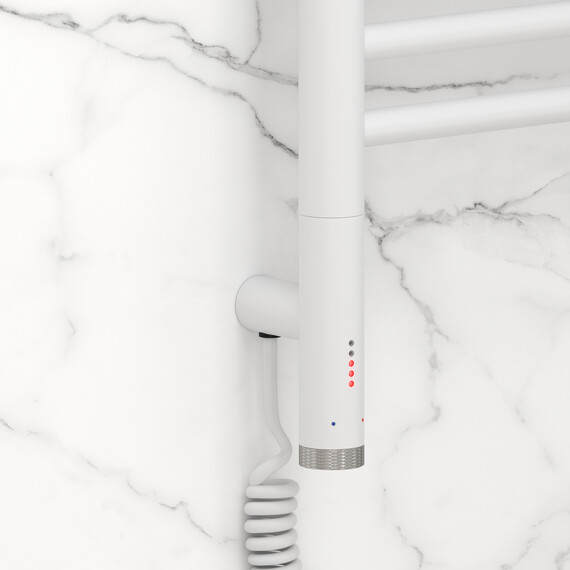 Полотенцесушитель электрический Сунержа Богема 3.1 П16 300x1120 мм (прямая перемычка) 30-6004-1030 L, белый матовый - фото 3