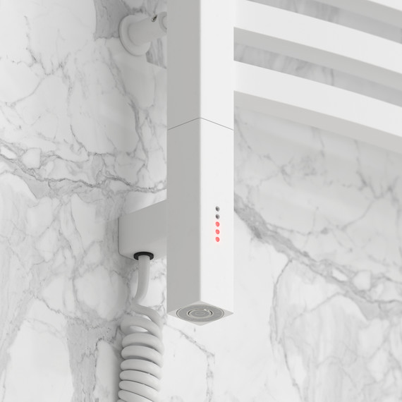 Полотенцесушитель электрический Сунержа Аркус 3.0 П20 600x1320 мм 30-5704-1260 L, белый матовый - фото 3