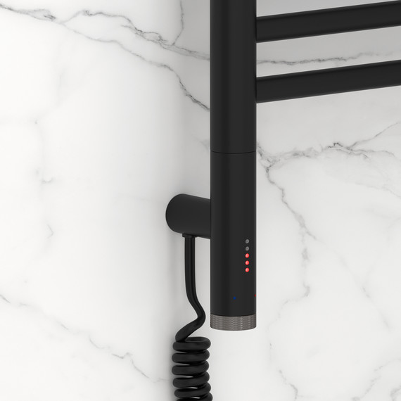 Полотенцесушитель электрический Сунержа Богема 3.1 П11 500x720 мм (прямая перемычка) 31-6004-6050 L, чёрный матовый - фото 3