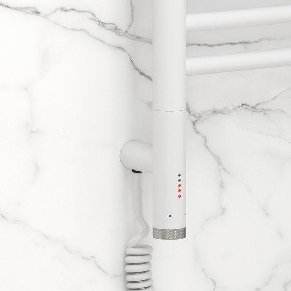 Полотенцесушитель электрический Сунержа Богема 3.1 П14 400x920 мм (выгнутая перемычка) 30-6002-8040 L, белый матовый - фото 3