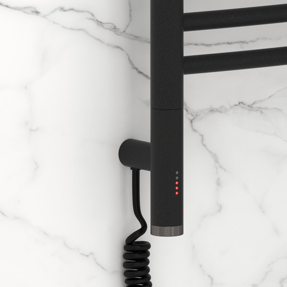 Полотенцесушитель электрический Сунержа Богема 3.1 П20 600x1320 мм (выгнутая перемычка) 15-6002-1260 L, тёмный титан муар - фото 3