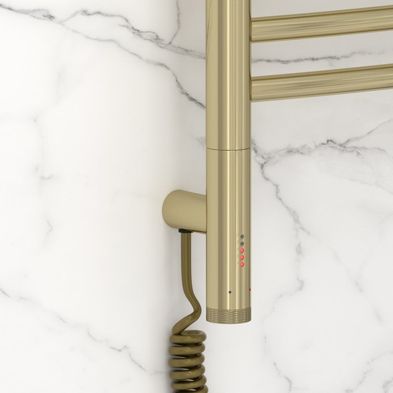 Полотенцесушитель электрический Сунержа Богема 3.1 П16 400x1120 мм (выгнутая перемычка) 020-6002-1040 L, шампань - фото 3