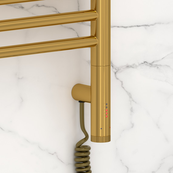 Полотенцесушитель электрический Сунержа Богема 3.1 с полкой П16 500x1120 мм 03-6007-1050 R, золото - фото 3