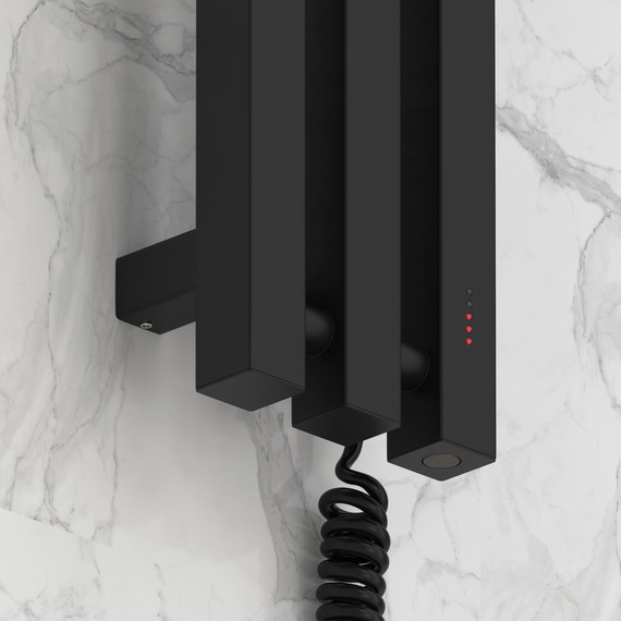 Полотенцесушитель электрический Сунержа Вердикт 4.0 П3 100x1200 мм 31-0851-1210 R, чёрный матовый - фото 3