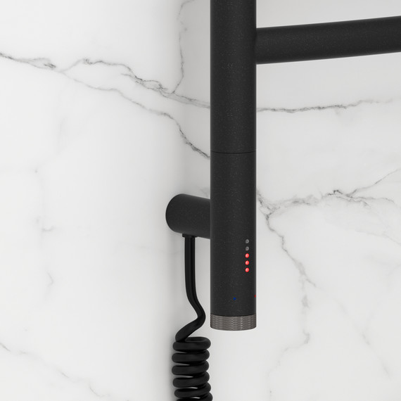 Полотенцесушитель электрический Сунержа Галант 3.1 П8 400x1120 мм 15-6000-1040 L, тёмный титан муар - фото 3