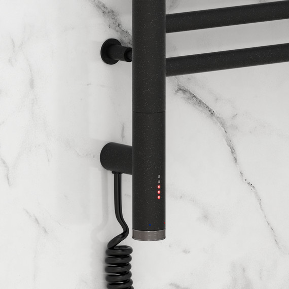 Полотенцесушитель электрический Сунержа Богема 3.0 П20 600x1320 мм (прямая перемычка) 15-5804-1260 L, тёмный титан муар - фото 3