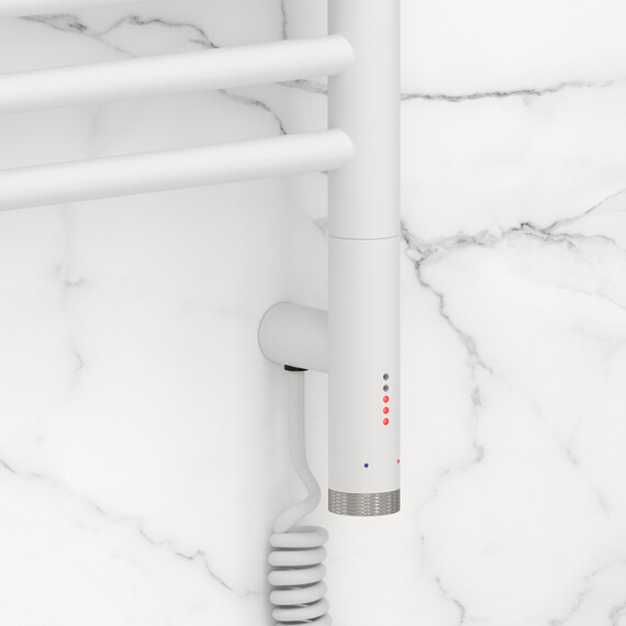 Полотенцесушитель электрический Сунержа Богема 3.1 с полкой П20 500x1320 мм 30-6007-1250 R, белый матовый - фото 3