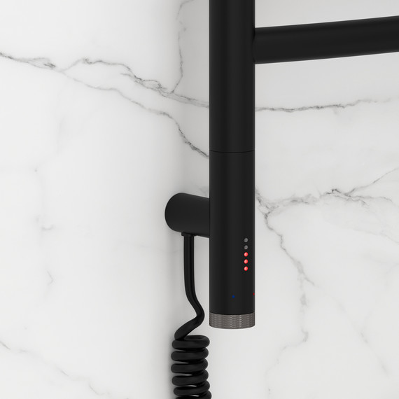 Полотенцесушитель электрический Сунержа Галант 3.1 П9 500x1320 мм 31-6000-1250 L, чёрный матовый - фото 3