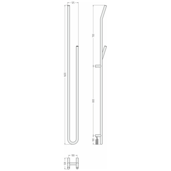 Полотенцесушитель электрический Сунержа Локон П2 100x1600 мм 03-0887-1612 R, золото - фото 4
