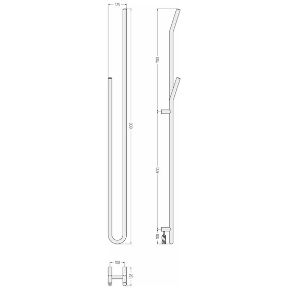 Полотенцесушитель электрический Сунержа Локон П2 100x1600 мм 03-0888-1612 L, золото - фото 4