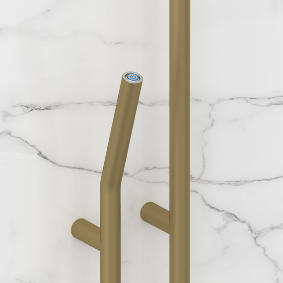 Полотенцесушитель электрический Сунержа Локон П2 100x1600 мм 032-0888-1612 L, золото матовое - фото 3