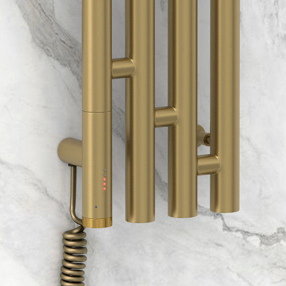 Полотенцесушитель электрический Сунержа Кантата 3.0 П4 150x1200 мм 32-5846-1216 L, золотой шёлк - фото 3