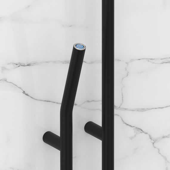 Полотенцесушитель электрический Сунержа Локон П2 100x1600 мм 31-0888-1612 L, чёрный матовый - фото 3