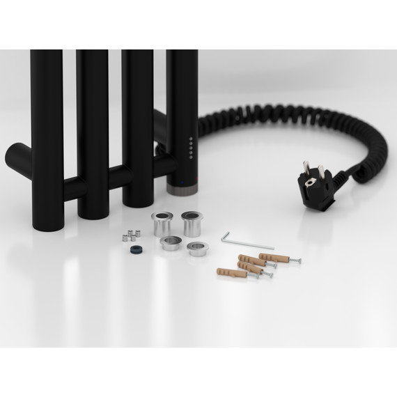 Полотенцесушитель электрический Сунержа Кантата 4.0 П4 150x1200 мм 31-0885-1259 R, чёрный матовый - фото 4