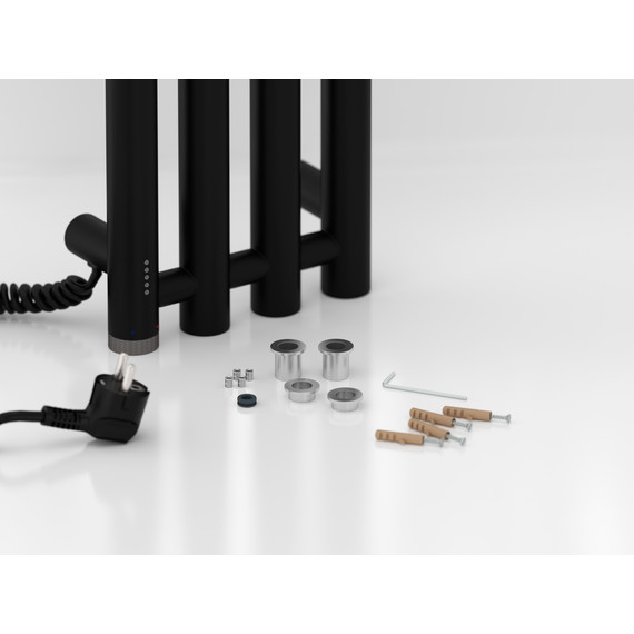 Полотенцесушитель электрический Сунержа Кантата 4.0 П4 150x1200 мм 31-0886-1259 L, чёрный матовый - фото 4