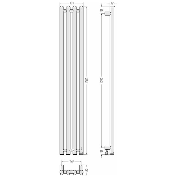 Полотенцесушитель электрический Сунержа Кантата 4.0 П4 150x1200 мм 051-0885-1259 R, состаренная латунь - фото 5