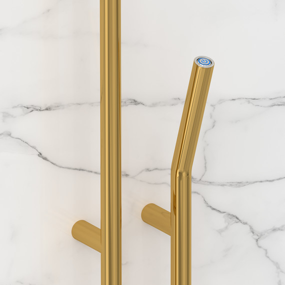 Полотенцесушитель электрический Сунержа Локон П2 100x1600 мм 03-0887-1612 R, золото - фото 3