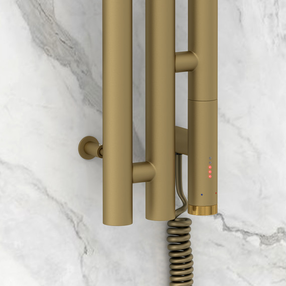 Полотенцесушитель электрический Сунержа Терция 3.0 П3 100x1500 мм 032-5845-1511 R, золото матовое - фото 3