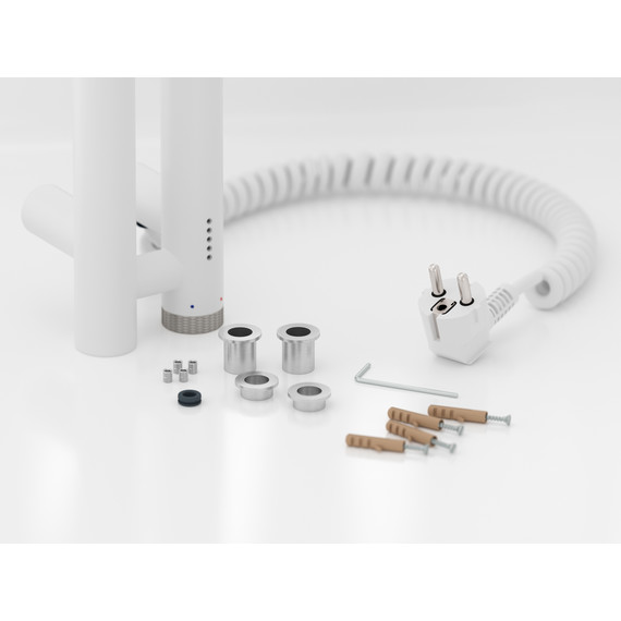 Полотенцесушитель электрический Сунержа Нюанс 4.0 П2 50x1500 мм 30-0881-1553 R, белый матовый - фото 4