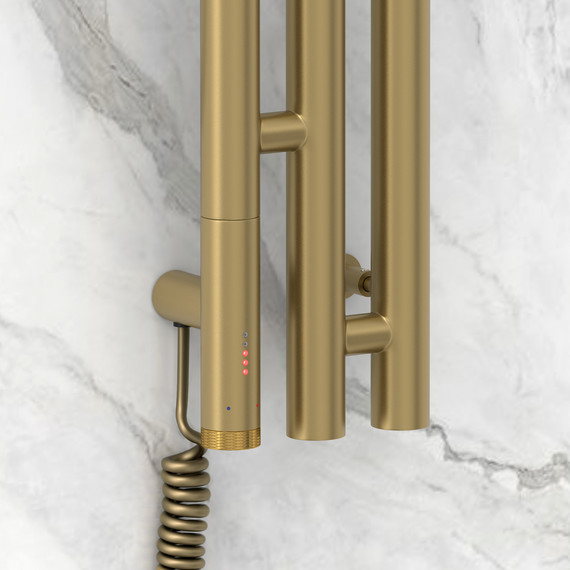 Полотенцесушитель электрический Сунержа Терция 3.0 П3 100x1200 мм 32-5844-1211 L, золотой шёлк - фото 3