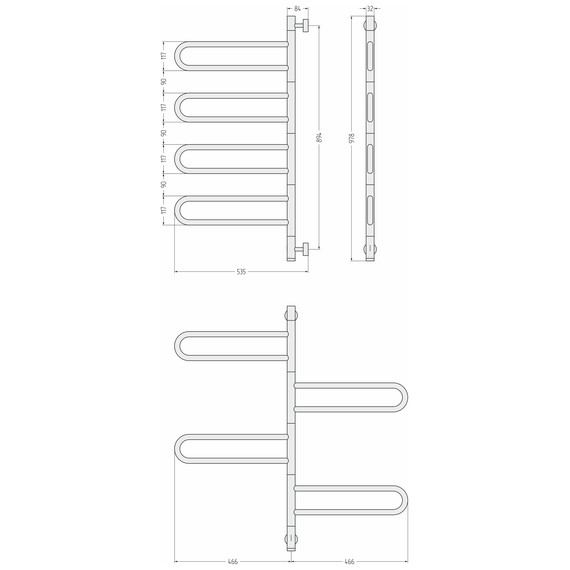 Полотенцесушитель электрический Сунержа Парео 4.0 П8 550x980 мм 32-0823-0978, золотой шёлк - фото 4
