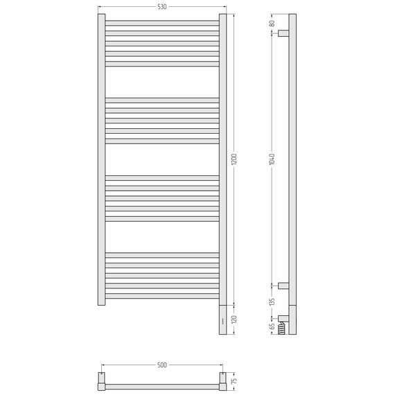 Полотенцесушитель электрический Сунержа Модус 3.1 П20 500x1320 мм 00-5901-1250 R, хром - фото 4